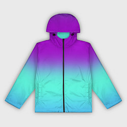 Женская ветровка Фиолетовый бирюзовый голубой неоновый градиент