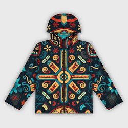 Женская ветровка Симметричный орнамент в славянском стиле