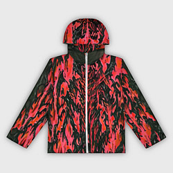 Ветровка с капюшоном женская Демонический доспех красный, цвет: 3D-белый