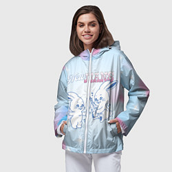 Ветровка с капюшоном женская Newjeans баннис, цвет: 3D-белый — фото 2