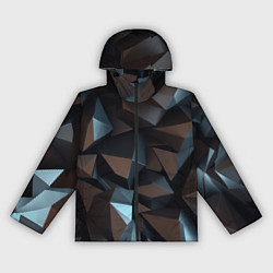 Женская ветровка Черная геометрическая абстракция - объемные грани