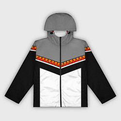 Женская ветровка Углы и треугольники: оранжевый и красный