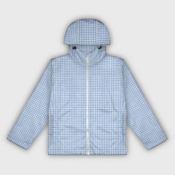 Женская ветровка Клеточка голубая с белым