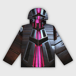 Женская ветровка Розовые неоновые вставки в черной конструкции