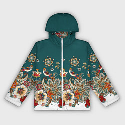 Женская ветровка Индийский орнамент с птицами