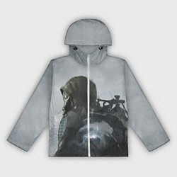 Ветровка с капюшоном женская STALKER 2 одиночка постер, цвет: 3D-белый