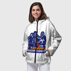 Ветровка с капюшоном женская Химик Воскресенск, цвет: 3D-черный — фото 2