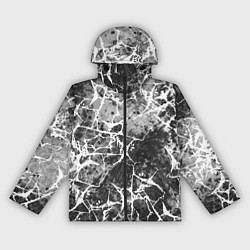 Женская ветровка Абстракция - белые трещины на сером фоне