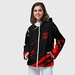 Ветровка с капюшоном женская Барселона краски, цвет: 3D-белый — фото 2