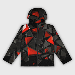 Женская ветровка Черные и красные треугольные частицы