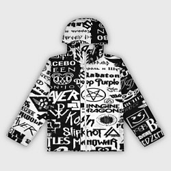 Женская ветровка Логотипы лучших групп черно белый