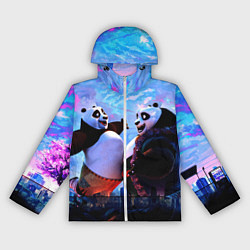 Ветровка с капюшоном женская Кунг-фу Панда Friend, цвет: 3D-белый