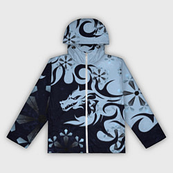 Женская ветровка Дракон со снежинками