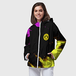 Ветровка с капюшоном женская Borussia Dortmund sport, цвет: 3D-белый — фото 2