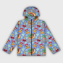 Женская ветровка Новогодний праздничный узор