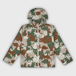 Женская ветровка Кошки - камуфляж