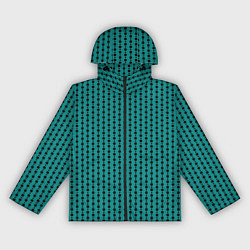 Женская ветровка Паттерн кружочки на зелёном
