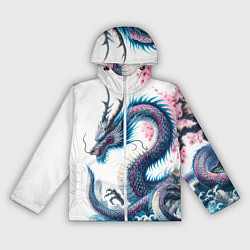 Женская ветровка Японский акварельный дракон - ирезуми