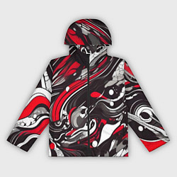 Женская ветровка Красно-белые волны