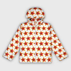 Женская ветровка Красные звезды с контуром