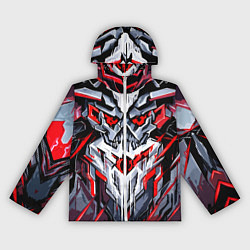 Женская ветровка Улыбающийся череп красный