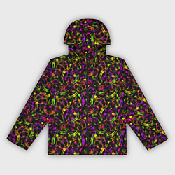 Ветровка с капюшоном женская Color bright pattern, цвет: 3D-черный