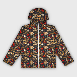 Женская ветровка Паттерн из красных абстрактных очков