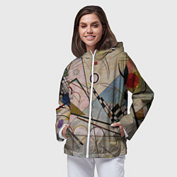 Ветровка с капюшоном женская Неизвестные фигуры, цвет: 3D-белый — фото 2
