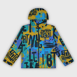 Женская ветровка Крупные буквы на цветном фоне