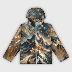 Ветровка с капюшоном женская Золотые горы, цвет: 3D-белый