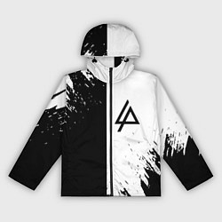 Ветровка с капюшоном женская Linkin park краски чёрнобелый, цвет: 3D-черный