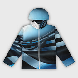 Женская ветровка Черно-синий абстрактный спортивный стиль