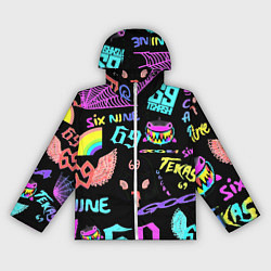 Ветровка с капюшоном женская 6ix9ine logo rap bend, цвет: 3D-белый