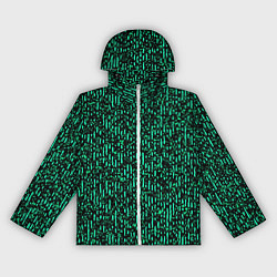 Женская ветровка Абстрактный полосатый зелёный