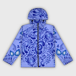 Женская ветровка Узоры гжель на сиреневом фоне