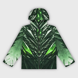 Женская ветровка Зелёные кристаллы и камень