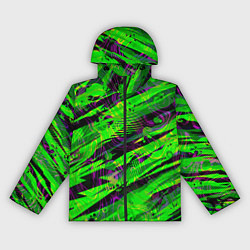 Женская ветровка Зеленые узоры паттерны