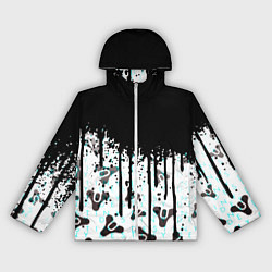 Ветровка с капюшоном женская Destiny pattern game abstraction, цвет: 3D-белый