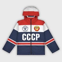 Ветровка с капюшоном женская СССР - Союз Советских Социалистических Республик, цвет: 3D-черный