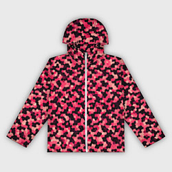 Женская ветровка Мозаика красно-бордовый