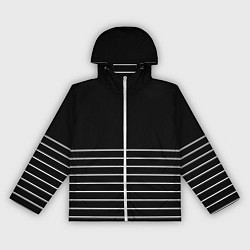Женская ветровка Чёрный в белую тонкую полоску