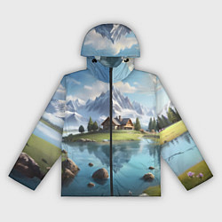 Женская ветровка Чудесный день на берегу озера в горах