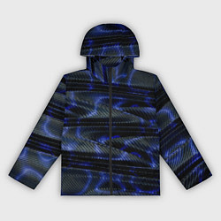 Женская ветровка Темно синие карбоновые волны