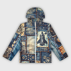 Женская ветровка Космический корабль - пэчворк