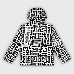 Женская ветровка Чёрно-белая глитч инфекция