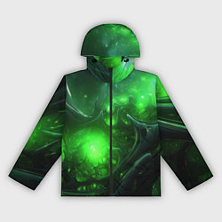 Женская ветровка Зеленая кислотная яркая неоновая абстракция