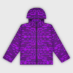 Женская ветровка Чёрные полосы на фиолетовом фоне