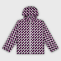 Женская ветровка Чёрно-розовые ячейки