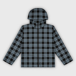 Женская ветровка Чёрный в голубую полоску клетчатый