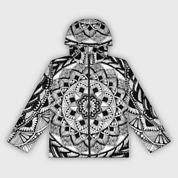 Женская ветровка Мандала зенарт чёрно-белая